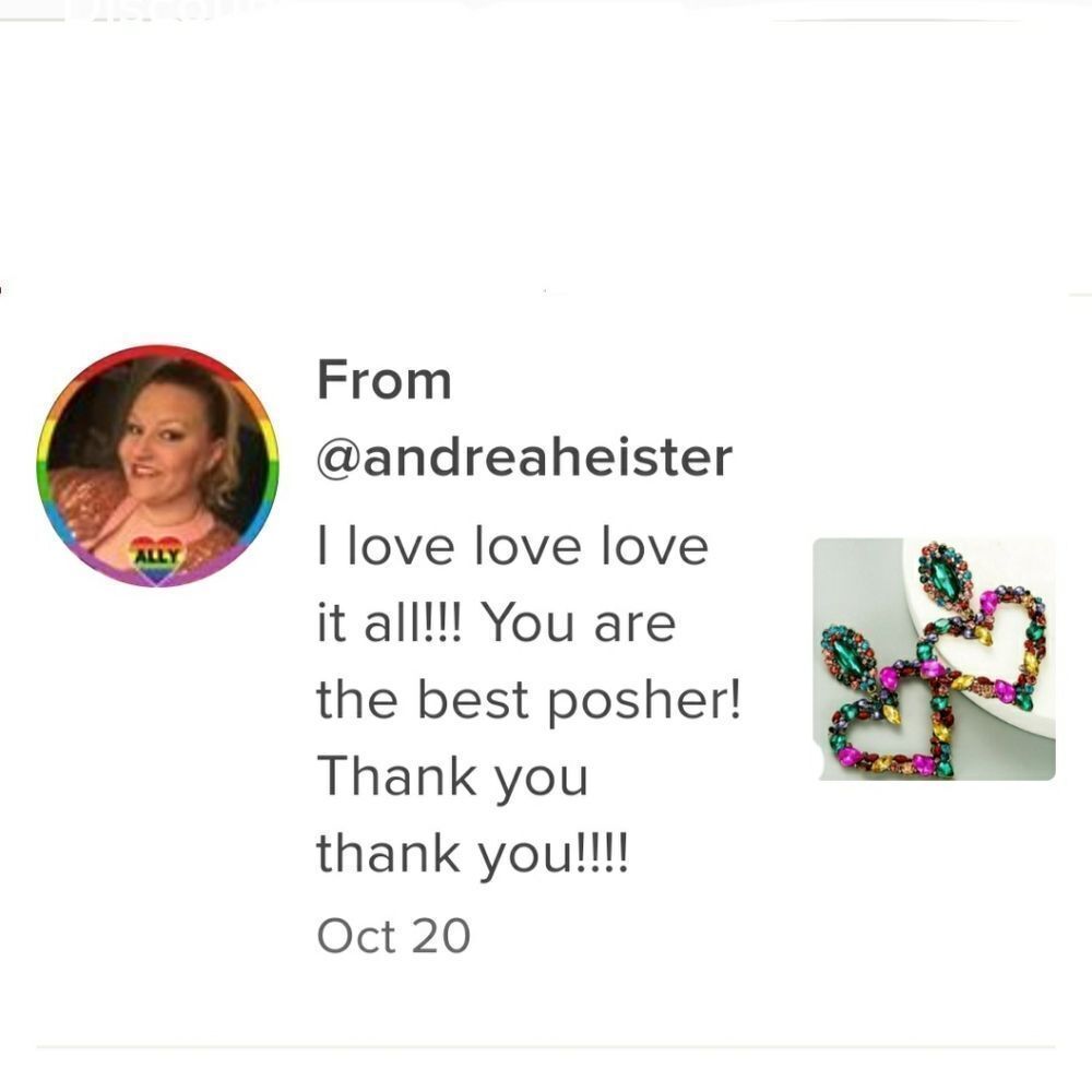 Rhinestone Heart Earrings - Pastel - Picture 9 of 15